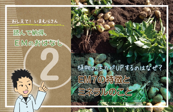 植物の活力がUPするのはなぜ? EM7の特徴とミネラルのこと