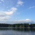 日本一のダム湖朱鞠内湖の静寂と大空